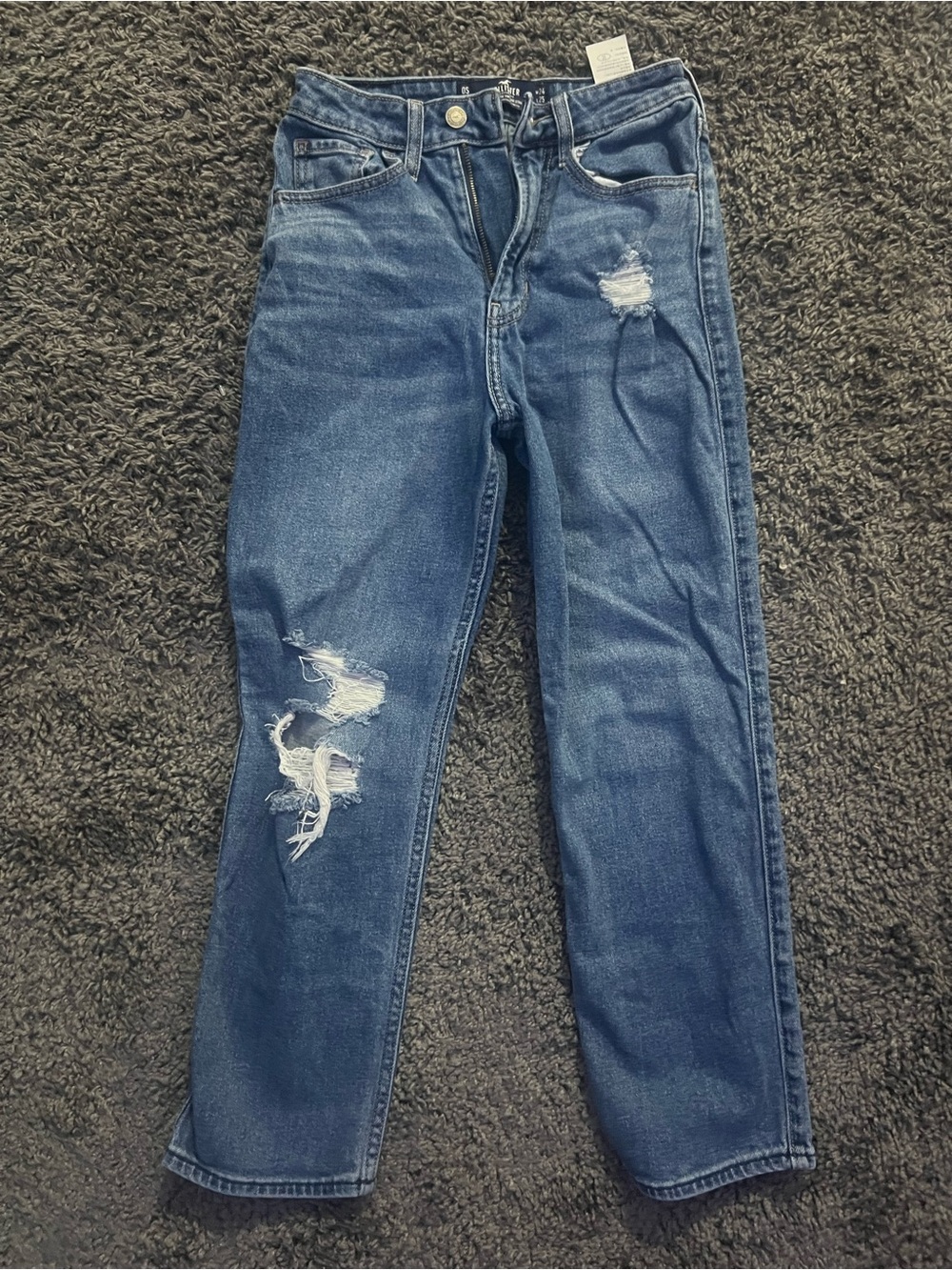 Hollister Women's High-Rise Distressed Jeans - Blue